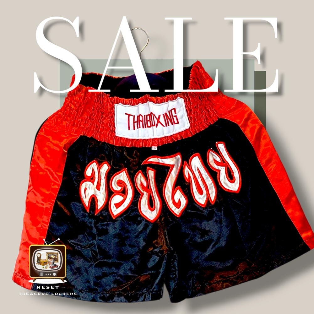 Men's Thai Boxing Shorts - Red and Black